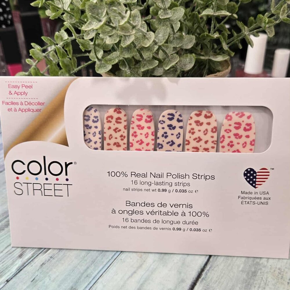 Color Street Spring Cheetah Print Press On Nail Design